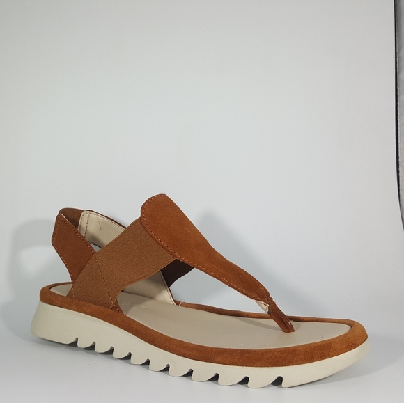 The Flexx Brown Suede T Strap Sandal - Picture 2 of 4